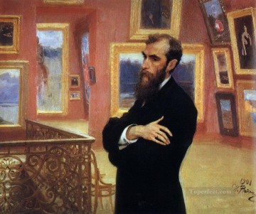 トレチャコフ美術館創設者パーヴェル・トレチャコフの肖像 1901年 イリヤ・レーピン Oil Paintings